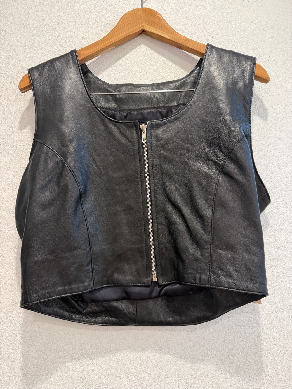 Vintage 90’s Swan Leather Utility Vest Backpack Pocket Biker Core Woman’s L